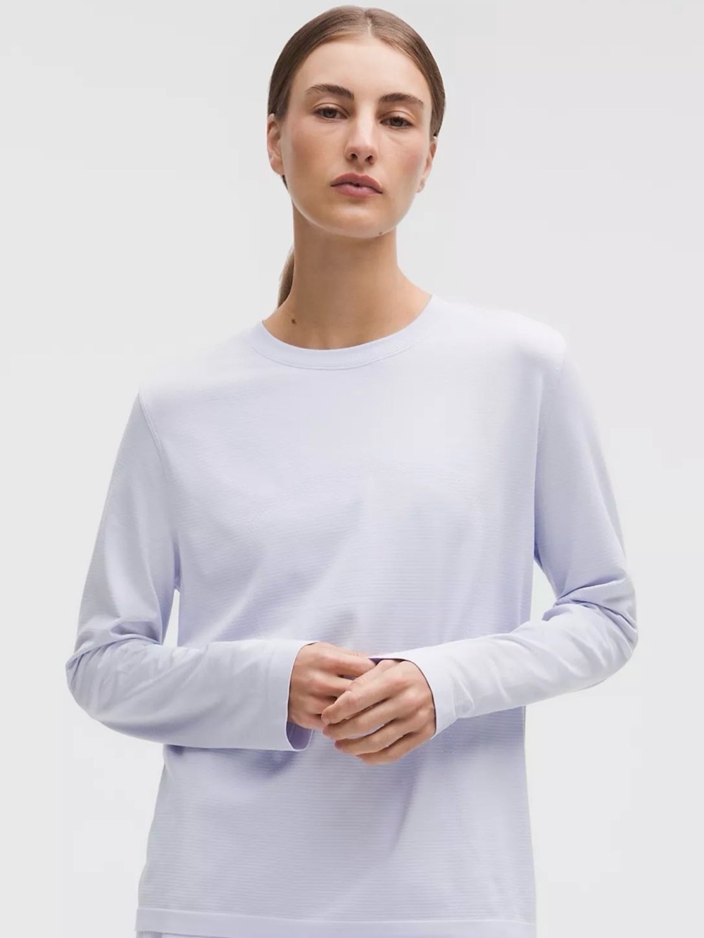 lululemon athletica Long Sleeve Tee in Light Lavender